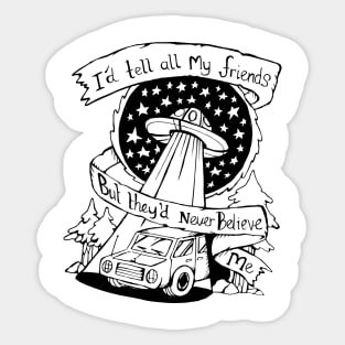 Subterranean Homesick Alien - Illustrated Lyrics Sticker